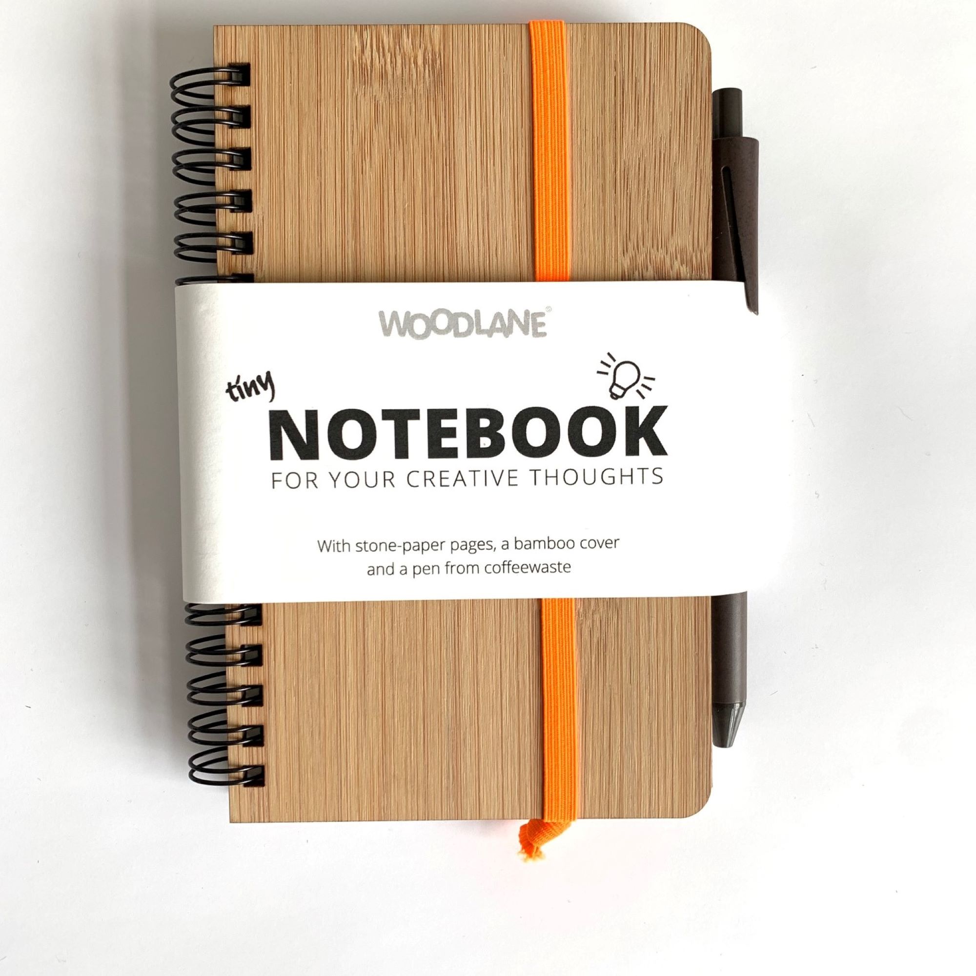 Notebook oranje elastiek